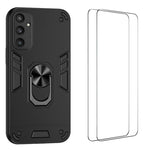Custodia per telefono antiurto WANLONFENG con supporto integrato e 2 pellicole protettive per lo schermo., For Galaxy S26 Ultra 5G, For Galaxy S25 Ultra 5G, For Galaxy S26 5G, For Galaxy S25 FE 5G, For Galaxy S25+ 5G, For Galaxy S25 Edge 5G            ...