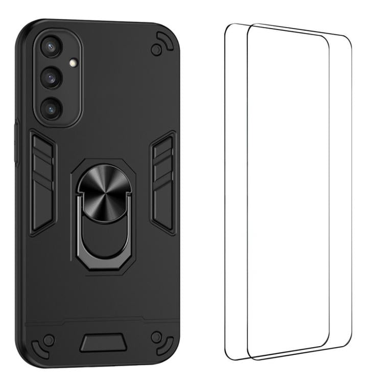 Custodia per telefono antiurto WANLONFENG con supporto integrato e 2 pellicole protettive per lo schermo., For Galaxy S26 Ultra 5G, For Galaxy S25 Ultra 5G, For Galaxy S26 5G, For Galaxy S25 FE 5G, For Galaxy S25+ 5G, For Galaxy S25 Edge 5G            ...