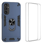 Custodia per telefono antiurto WANLONFENG con supporto integrato e 2 pellicole protettive per lo schermo., For Galaxy S26 Ultra 5G, For Galaxy S25 Ultra 5G, For Galaxy S26 5G, For Galaxy S25 FE 5G, For Galaxy S25+ 5G, For Galaxy S25 Edge 5G            ...