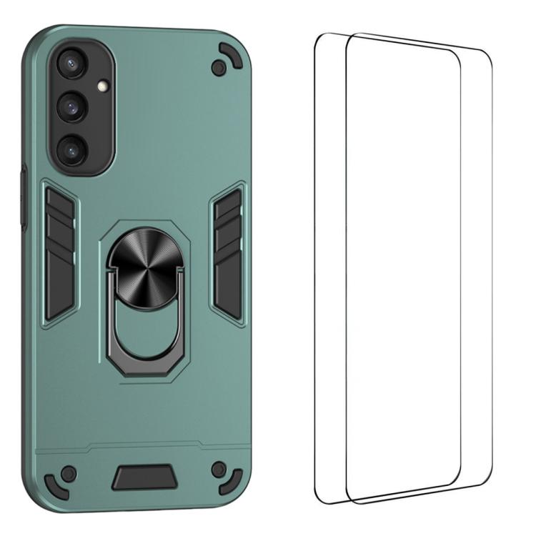 Custodia per telefono antiurto WANLONFENG con supporto integrato e 2 pellicole protettive per lo schermo., For Galaxy S26 Ultra 5G, For Galaxy S25 Ultra 5G, For Galaxy S26 5G, For Galaxy S25 FE 5G, For Galaxy S25+ 5G, For Galaxy S25 Edge 5G            ...