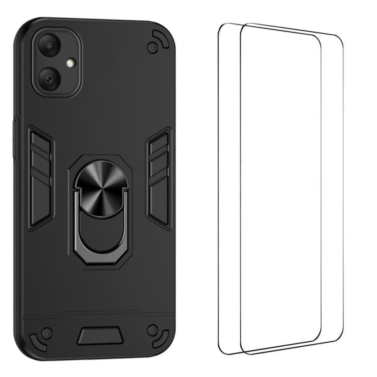 Custodia per telefono antiurto WANLONFENG con supporto integrato e 2 pellicole protettive per lo schermo., For Galaxy A57 5G, For Galaxy A37 5G, For Galaxy A17 5G / 4G, For Galaxy A07 4G, For Galaxy A06 5G, For Galaxy A56 5G, For Galaxy A26 5G         ...