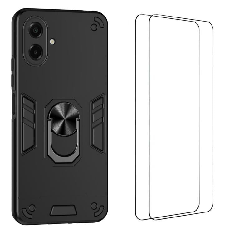 Custodia per telefono antiurto WANLONFENG con supporto integrato e 2 pellicole protettive per lo schermo., For Galaxy A57 5G, For Galaxy A37 5G, For Galaxy A17 5G / 4G, For Galaxy A07 4G, For Galaxy A06 5G, For Galaxy A56 5G, For Galaxy A26 5G         ...