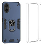 Custodia per telefono antiurto WANLONFENG con supporto integrato e 2 pellicole protettive per lo schermo., For Galaxy A57 5G, For Galaxy A37 5G, For Galaxy A17 5G / 4G, For Galaxy A07 4G, For Galaxy A06 5G, For Galaxy A56 5G, For Galaxy A26 5G         ...