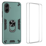 Custodia per telefono antiurto WANLONFENG con supporto integrato e 2 pellicole protettive per lo schermo., For Galaxy A57 5G, For Galaxy A37 5G, For Galaxy A17 5G / 4G, For Galaxy A07 4G, For Galaxy A06 5G, For Galaxy A56 5G, For Galaxy A26 5G         ...