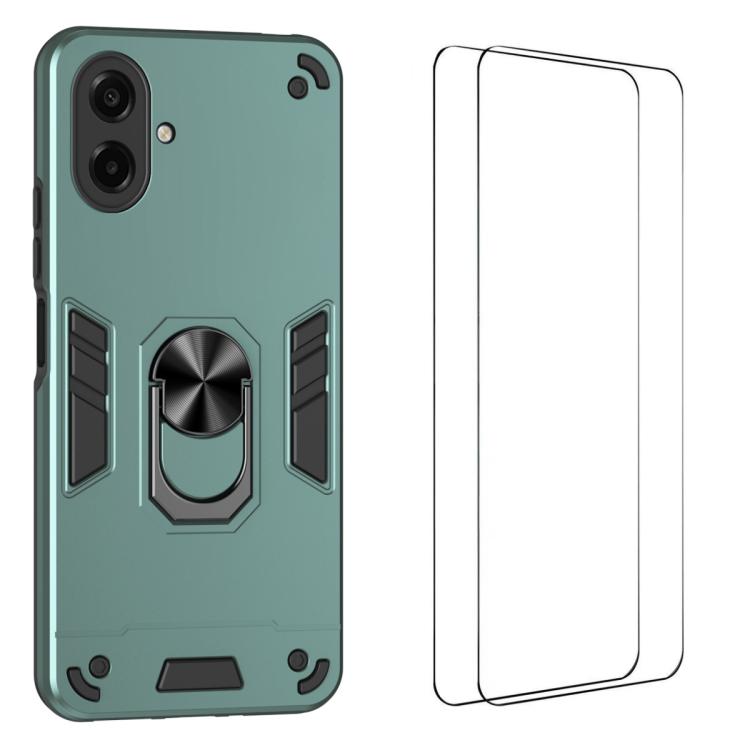 Custodia per telefono antiurto WANLONFENG con supporto integrato e 2 pellicole protettive per lo schermo., For Galaxy A57 5G, For Galaxy A37 5G, For Galaxy A17 5G / 4G, For Galaxy A07 4G, For Galaxy A06 5G, For Galaxy A56 5G, For Galaxy A26 5G         ...