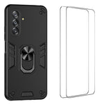 Custodia per telefono antiurto WANLONFENG con supporto integrato e 2 pellicole protettive per lo schermo., For Galaxy A57 5G, For Galaxy A37 5G, For Galaxy A17 5G / 4G, For Galaxy A07 4G, For Galaxy A06 5G, For Galaxy A56 5G, For Galaxy A26 5G         ...