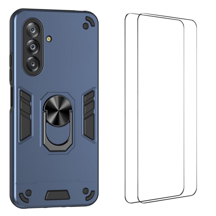 Custodia per telefono antiurto WANLONFENG con supporto integrato e 2 pellicole protettive per lo schermo., For Galaxy A57 5G, For Galaxy A37 5G, For Galaxy A17 5G / 4G, For Galaxy A07 4G, For Galaxy A06 5G, For Galaxy A56 5G, For Galaxy A26 5G         ...