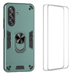 Custodia per telefono antiurto WANLONFENG con supporto integrato e 2 pellicole protettive per lo schermo., For Galaxy A57 5G, For Galaxy A37 5G, For Galaxy A17 5G / 4G, For Galaxy A07 4G, For Galaxy A06 5G, For Galaxy A56 5G, For Galaxy A26 5G         ...