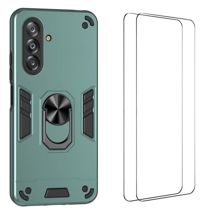 Custodia per telefono antiurto WANLONFENG con supporto integrato e 2 pellicole protettive per lo schermo., For Galaxy A57 5G, For Galaxy A37 5G, For Galaxy A17 5G / 4G, For Galaxy A07 4G, For Galaxy A06 5G, For Galaxy A56 5G, For Galaxy A26 5G         ...