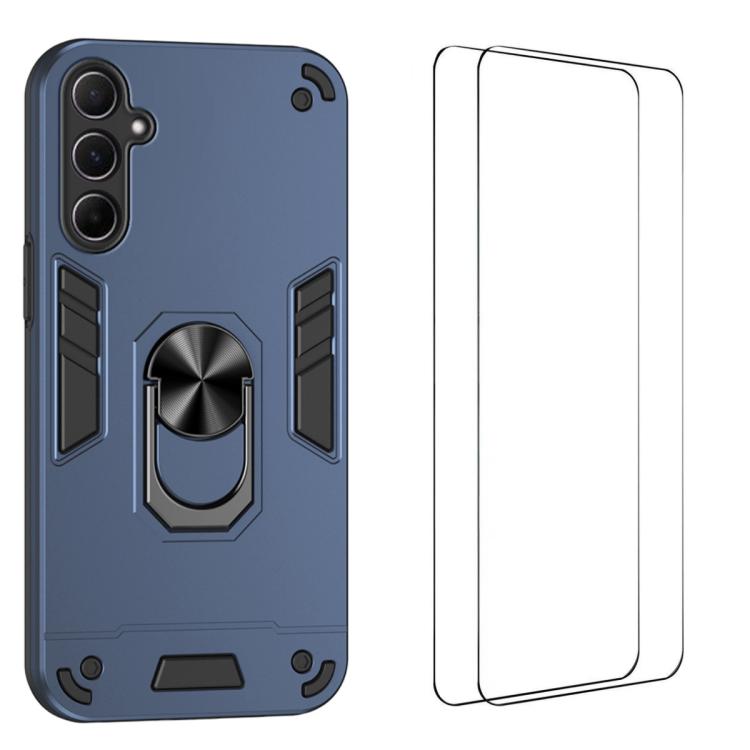 Custodia per telefono antiurto WANLONFENG con supporto integrato e 2 pellicole protettive per lo schermo., For Galaxy A57 5G, For Galaxy A37 5G, For Galaxy A17 5G / 4G, For Galaxy A07 4G, For Galaxy A06 5G, For Galaxy A56 5G, For Galaxy A26 5G         ...
