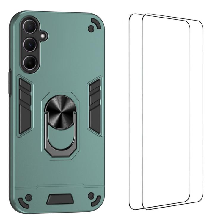 Custodia per telefono antiurto WANLONFENG con supporto integrato e 2 pellicole protettive per lo schermo., For Galaxy A57 5G, For Galaxy A37 5G, For Galaxy A17 5G / 4G, For Galaxy A07 4G, For Galaxy A06 5G, For Galaxy A56 5G, For Galaxy A26 5G         ...