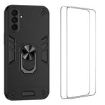 Custodia per telefono antiurto WANLONFENG con supporto integrato e 2 pellicole protettive per lo schermo., For Galaxy A57 5G, For Galaxy A37 5G, For Galaxy A17 5G / 4G, For Galaxy A07 4G, For Galaxy A06 5G, For Galaxy A56 5G, For Galaxy A26 5G         ...
