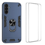 Custodia per telefono antiurto WANLONFENG con supporto integrato e 2 pellicole protettive per lo schermo., For Galaxy A57 5G, For Galaxy A37 5G, For Galaxy A17 5G / 4G, For Galaxy A07 4G, For Galaxy A06 5G, For Galaxy A56 5G, For Galaxy A26 5G         ...