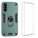 Custodia per telefono antiurto WANLONFENG con supporto integrato e 2 pellicole protettive per lo schermo., For Galaxy A57 5G, For Galaxy A37 5G, For Galaxy A17 5G / 4G, For Galaxy A07 4G, For Galaxy A06 5G, For Galaxy A56 5G, For Galaxy A26 5G         ...