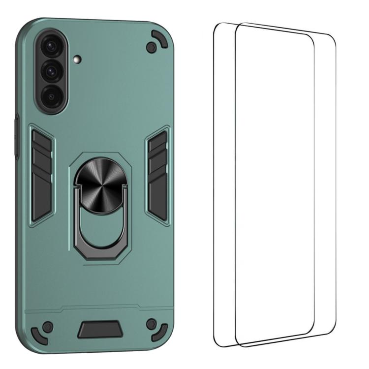 Custodia per telefono antiurto WANLONFENG con supporto integrato e 2 pellicole protettive per lo schermo., For Galaxy A57 5G, For Galaxy A37 5G, For Galaxy A17 5G / 4G, For Galaxy A07 4G, For Galaxy A06 5G, For Galaxy A56 5G, For Galaxy A26 5G         ...