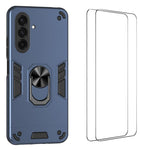 Custodia per telefono antiurto WANLONFENG con supporto integrato e 2 pellicole protettive per lo schermo., For Galaxy A57 5G, For Galaxy A37 5G, For Galaxy A17 5G / 4G, For Galaxy A07 4G, For Galaxy A06 5G, For Galaxy A56 5G, For Galaxy A26 5G         ...