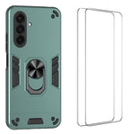 Custodia per telefono antiurto WANLONFENG con supporto integrato e 2 pellicole protettive per lo schermo., For Galaxy A57 5G, For Galaxy A37 5G, For Galaxy A17 5G / 4G, For Galaxy A07 4G, For Galaxy A06 5G, For Galaxy A56 5G, For Galaxy A26 5G         ...