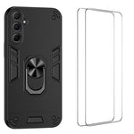 Custodia per telefono antiurto WANLONFENG con supporto integrato e 2 pellicole protettive per lo schermo., For Galaxy A57 5G, For Galaxy A37 5G, For Galaxy A17 5G / 4G, For Galaxy A07 4G, For Galaxy A06 5G, For Galaxy A56 5G, For Galaxy A26 5G         ...