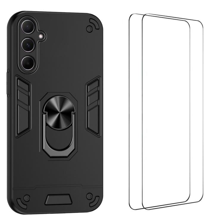 Custodia per telefono antiurto WANLONFENG con supporto integrato e 2 pellicole protettive per lo schermo., For Galaxy A57 5G, For Galaxy A37 5G, For Galaxy A17 5G / 4G, For Galaxy A07 4G, For Galaxy A06 5G, For Galaxy A56 5G, For Galaxy A26 5G         ...