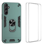 Custodia per telefono antiurto WANLONFENG con supporto integrato e 2 pellicole protettive per lo schermo., For Galaxy A57 5G, For Galaxy A37 5G, For Galaxy A17 5G / 4G, For Galaxy A07 4G, For Galaxy A06 5G, For Galaxy A56 5G, For Galaxy A26 5G         ...