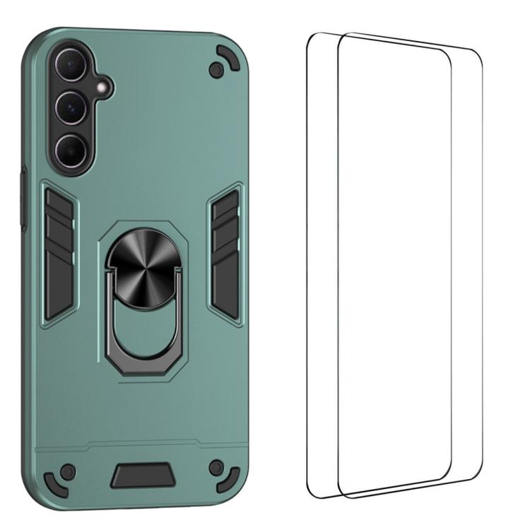 Custodia per telefono antiurto WANLONFENG con supporto integrato e 2 pellicole protettive per lo schermo., For Galaxy A57 5G, For Galaxy A37 5G, For Galaxy A17 5G / 4G, For Galaxy A07 4G, For Galaxy A06 5G, For Galaxy A56 5G, For Galaxy A26 5G         ...