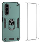Custodia per telefono antiurto WANLONFENG con supporto integrato e 2 pellicole protettive per lo schermo., For Galaxy A57 5G, For Galaxy A37 5G, For Galaxy A17 5G / 4G, For Galaxy A07 4G, For Galaxy A06 5G, For Galaxy A56 5G, For Galaxy A26 5G         ...