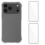 Custodia TPU trasparente antiurto con 2 pellicole per iPhone