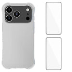 Custodia TPU trasparente antiurto con 2 pellicole per iPhone