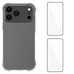 Custodia TPU trasparente antiurto con 2 pellicole per iPhone