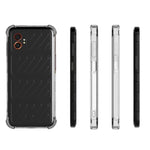 WANLONFENG Custodia per telefono in TPU trasparente antiurto a quattro angoli con 2 pellicole protettive per lo schermo., For Galaxy XCover7 Pro