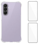 WANLONFENG Custodia per telefono in TPU trasparente antiurto a quattro angoli con pellicola protettiva per lo schermo, For Galaxy A57 5G, For Galaxy A37 5G, For Galaxy A27 5G, For Galaxy A17 5G / 4G, For Galaxy A07 4G, For Galaxy A06 5G, For Galaxy A56...