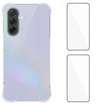WANLONFENG Custodia per telefono in TPU trasparente antiurto a quattro angoli con pellicola protettiva per lo schermo, For Galaxy A57 5G, For Galaxy A37 5G, For Galaxy A27 5G, For Galaxy A17 5G / 4G, For Galaxy A07 4G, For Galaxy A06 5G, For Galaxy A56...