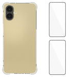 WANLONFENG Custodia per telefono in TPU trasparente antiurto a quattro angoli con pellicola protettiva per lo schermo, For Galaxy A57 5G, For Galaxy A37 5G, For Galaxy A27 5G, For Galaxy A17 5G / 4G, For Galaxy A07 4G, For Galaxy A06 5G, For Galaxy A56...