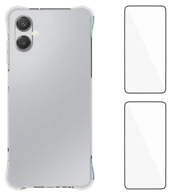 WANLONFENG Custodia per telefono in TPU trasparente antiurto a quattro angoli con pellicola protettiva per lo schermo, For Galaxy A57 5G, For Galaxy A37 5G, For Galaxy A27 5G, For Galaxy A17 5G / 4G, For Galaxy A07 4G, For Galaxy A06 5G, For Galaxy A56...
