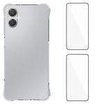 WANLONFENG Custodia per telefono in TPU trasparente antiurto a quattro angoli con pellicola protettiva per lo schermo, For Galaxy A57 5G, For Galaxy A37 5G, For Galaxy A27 5G, For Galaxy A17 5G / 4G, For Galaxy A07 4G, For Galaxy A06 5G, For Galaxy A56...