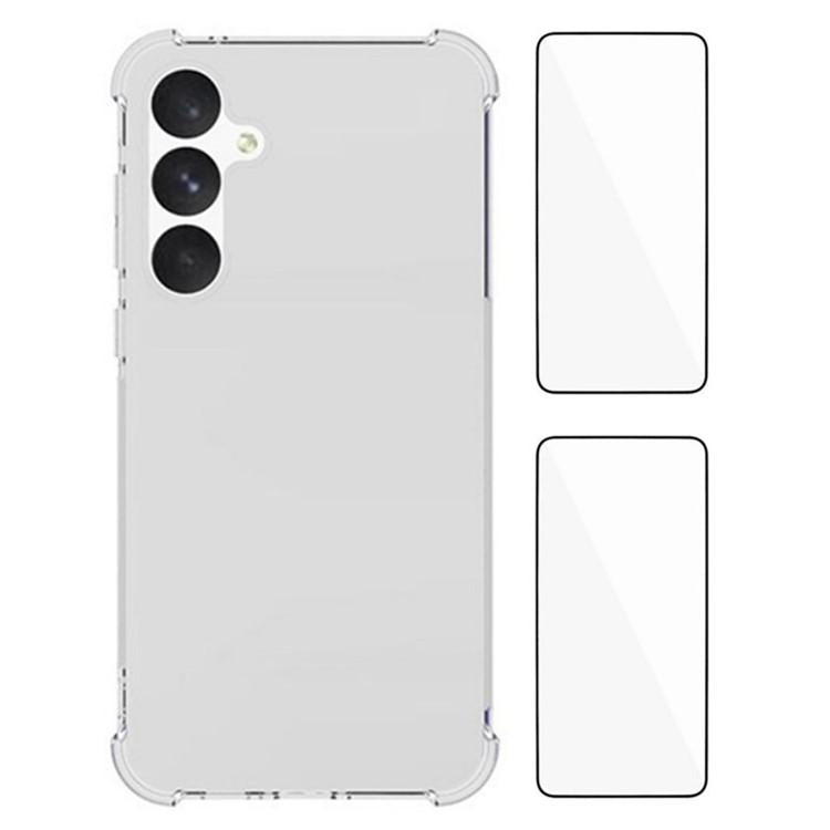 WANLONFENG Custodia per telefono in TPU trasparente antiurto a quattro angoli con pellicola protettiva per lo schermo, For Galaxy A57 5G, For Galaxy A37 5G, For Galaxy A27 5G, For Galaxy A17 5G / 4G, For Galaxy A07 4G, For Galaxy A06 5G, For Galaxy A56...