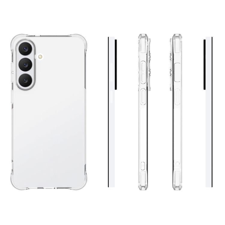 WANLONFENG Custodia per telefono in TPU trasparente antiurto a quattro angoli con 2 pellicole protettive per lo schermo., For Galaxy S26 FE 5G, For Galaxy S26+ 5G, For Galaxy S26 Ultra 5G, For Galaxy S26 5G, For Galaxy S25 FE 5G, For Galaxy S25 Edge 5G...