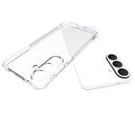 WANLONFENG Custodia per telefono in TPU trasparente antiurto a quattro angoli con 2 pellicole protettive per lo schermo., For Galaxy S26 FE 5G, For Galaxy S26+ 5G, For Galaxy S26 Ultra 5G, For Galaxy S26 5G, For Galaxy S25 FE 5G, For Galaxy S25 Edge 5G...