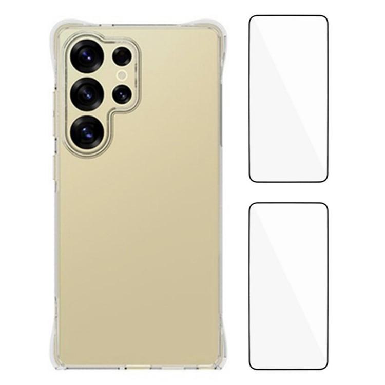 WANLONFENG Custodia per telefono in TPU trasparente antiurto a quattro angoli con 2 pellicole protettive per lo schermo., For Galaxy S26 FE 5G, For Galaxy S26+ 5G, For Galaxy S26 Ultra 5G, For Galaxy S26 5G, For Galaxy S25 FE 5G, For Galaxy S25 Edge 5G...