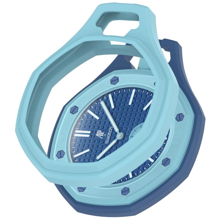 Custodia per orologio da tasca in silicone a copertura totale xDfind, For Swatch Royal Pop