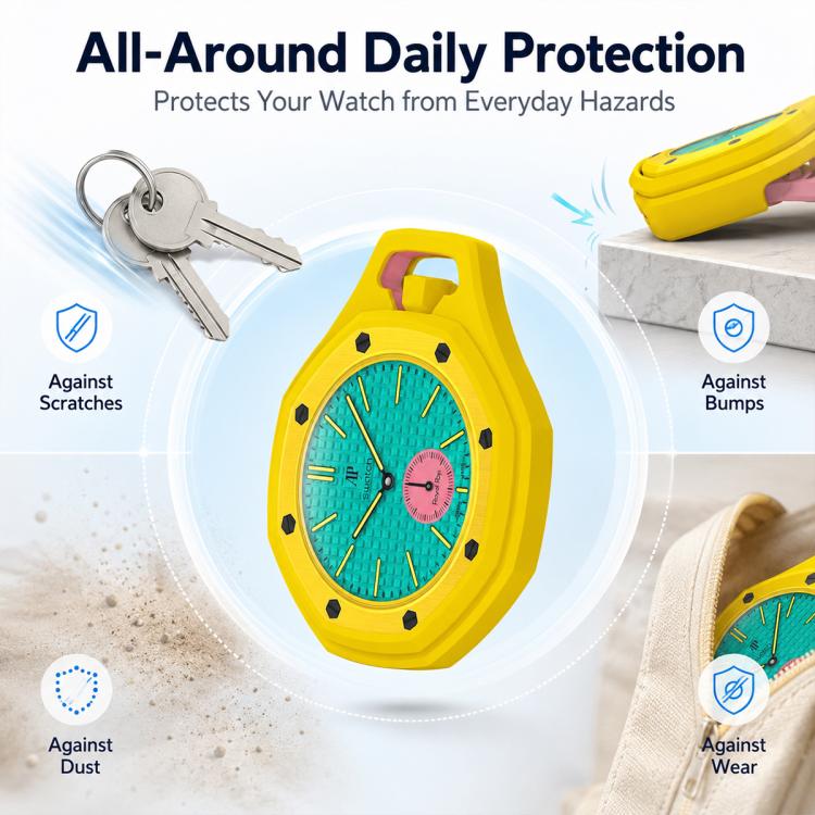 Custodia per orologio da tasca in silicone a copertura totale xDfind, For Swatch Royal Pop