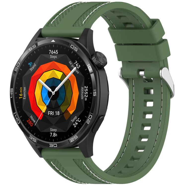 Cinturino per orologio sportivo in silicone con cuciture xDfind, 22mm