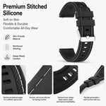 Cinturino per orologio sportivo in silicone con cuciture xDfind, 22mm