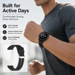 Cinturino per orologio sportivo in silicone con cuciture xDfind, 22mm