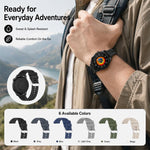 Cinturino per orologio sportivo in silicone con cuciture xDfind, 22mm