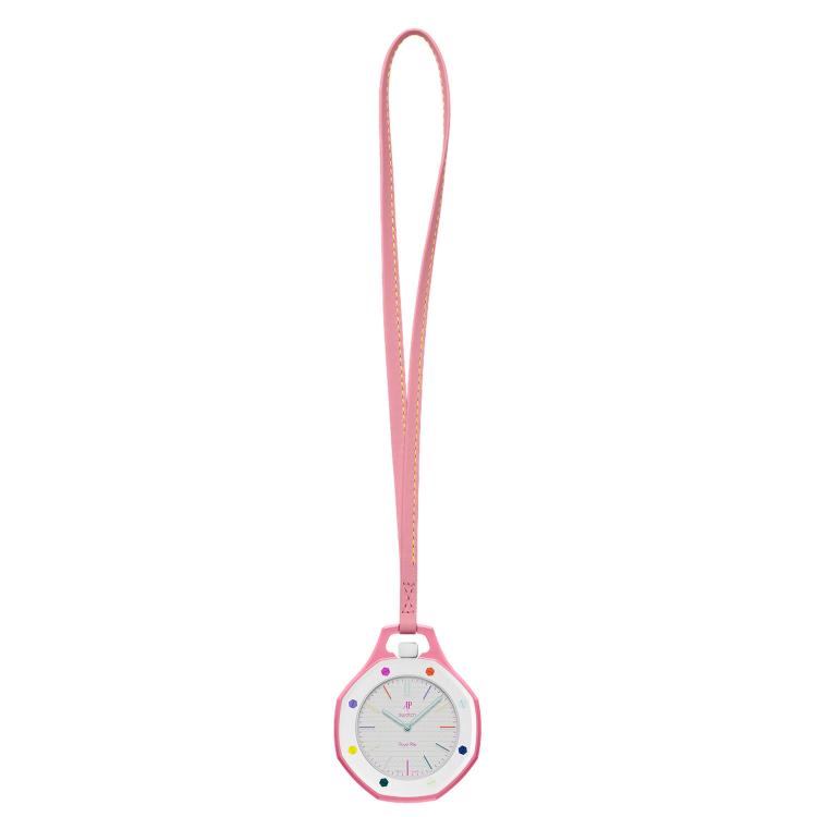 Per Swatch Royal Pop xD trova il cordino e la custodia in pelle di vitello per orologio da tasca., S 18cm, M 32cm, L 42cm