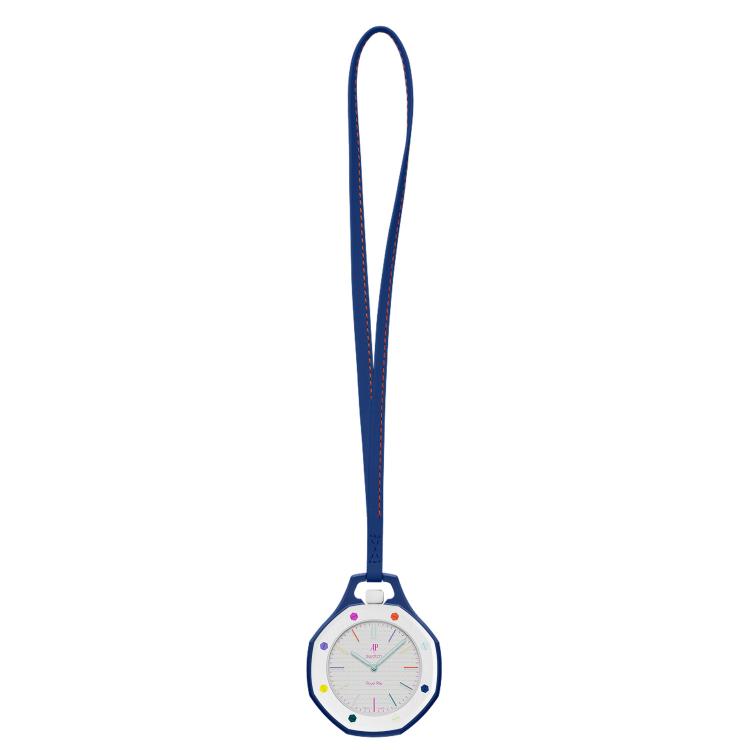 Per Swatch Royal Pop xD trova il cordino e la custodia in pelle di vitello per orologio da tasca., S 18cm, M 32cm, L 42cm