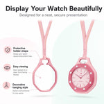 Per Swatch Royal Pop xD trova il cordino e la custodia in pelle di vitello per orologio da tasca., S 18cm, M 32cm, L 42cm