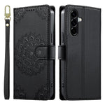Custodia per telefono in ecopelle con cinturino e chiusura magnetica a totem in rilievo., For Galaxy A57 5G, For Galaxy A37 5G, For Galaxy A27 5G