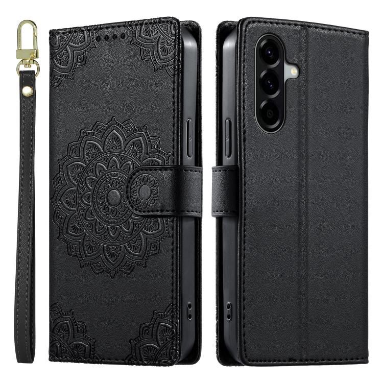 Custodia per telefono in ecopelle con cinturino e chiusura magnetica a totem in rilievo., For Galaxy A57 5G, For Galaxy A37 5G, For Galaxy A27 5G